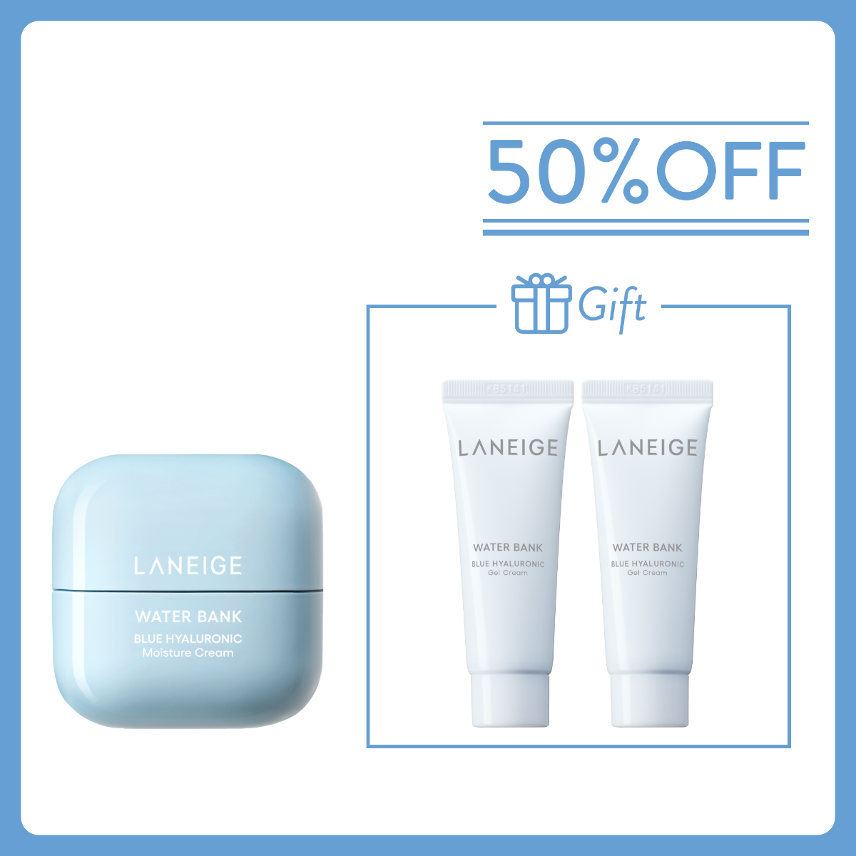 【Buy 1 Get 1 Free】Water Bank Moisture Cream Set (Value: $670)