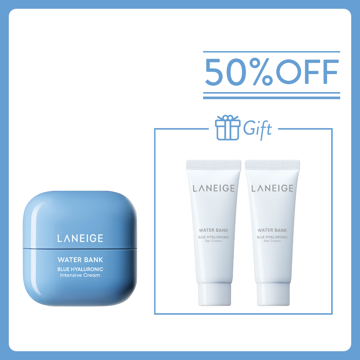 【Buy 1 Get 1 Free】Water Bank Intensive Cream Set (Value: $670)