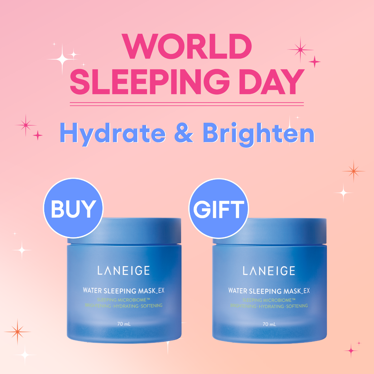 【Buy 1 Get 1 Free】Water Sleeping Mask Set  (Value: $480)
