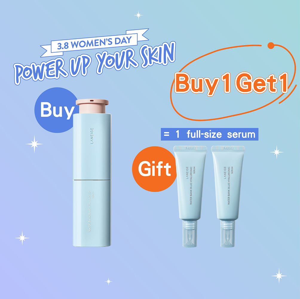 【Buy 1 Get 1 Free】Water Bank Blue Hyaluronic Serum Set  (Value: $700)
