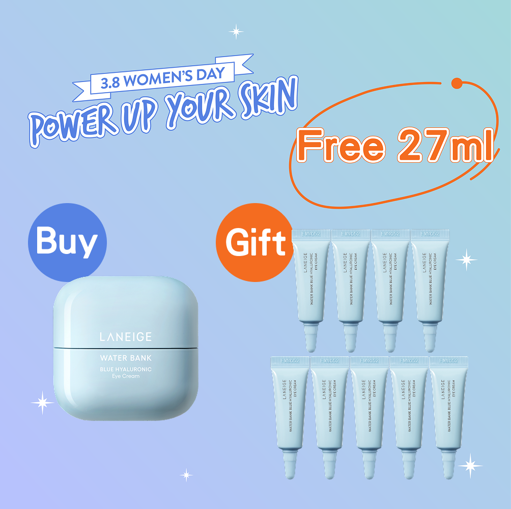 【Free 27ml Eye Cream】Water Bank Blue Hyaluronic Eye Cream Set  (Value: $625)