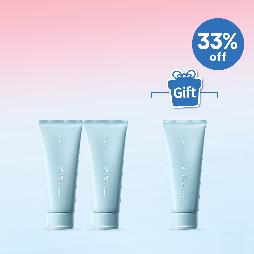 【Free Cleansing Foam 150g】Water Bank Blue Hyaluronic Cleansing Foam Duo Set (Value: $600)