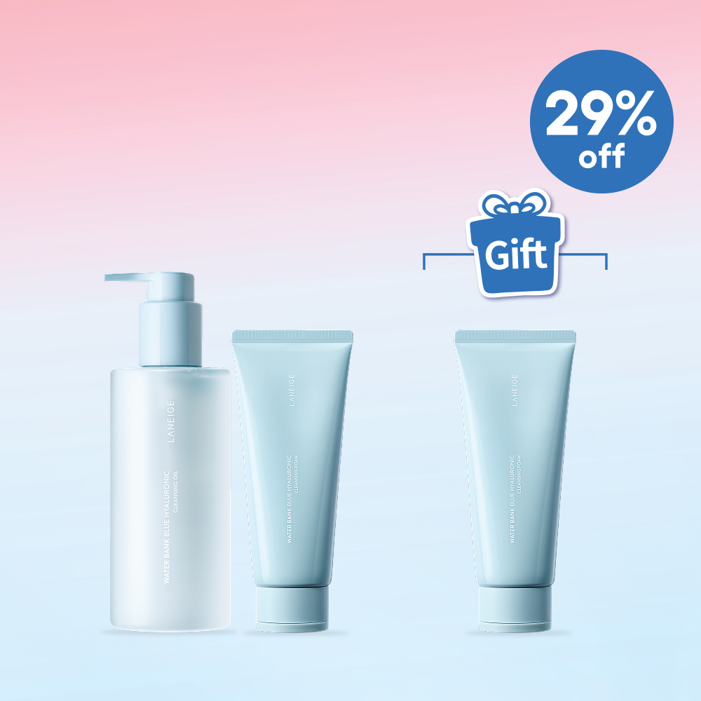 【Free Cleansing Foam 150g】Water Bank Blue Hyaluronic Cleansing Oil & Cleansing Foam Set (Value: $680)